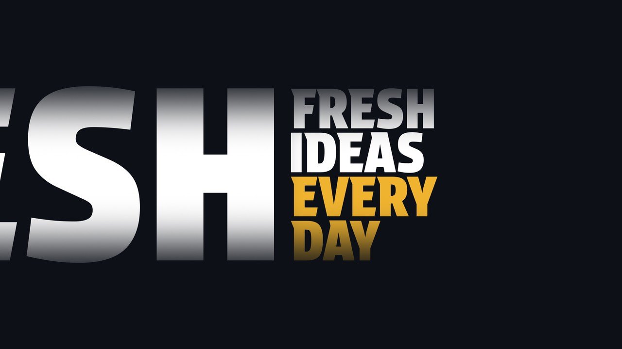 Kinetic Title featuring Huge Gradient Word and Stacked Motto After Effects Template