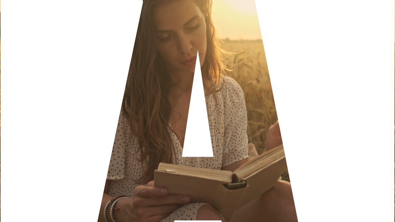 Letter Mask Transition featuring Word Becoming Big Initial After Effects Template