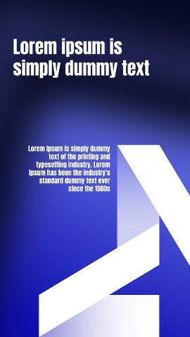 Vertical 3D Ribbon Shape Corporate Story Text with Glow After Effects Template