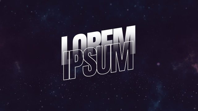 Tilted Solid over Hollow Word Stack Corporate Typography After Effects Template