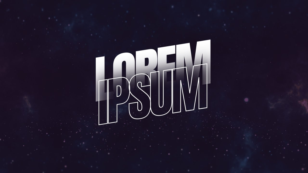 Tilted Solid over Hollow Word Stack Corporate Typography After Effects Template