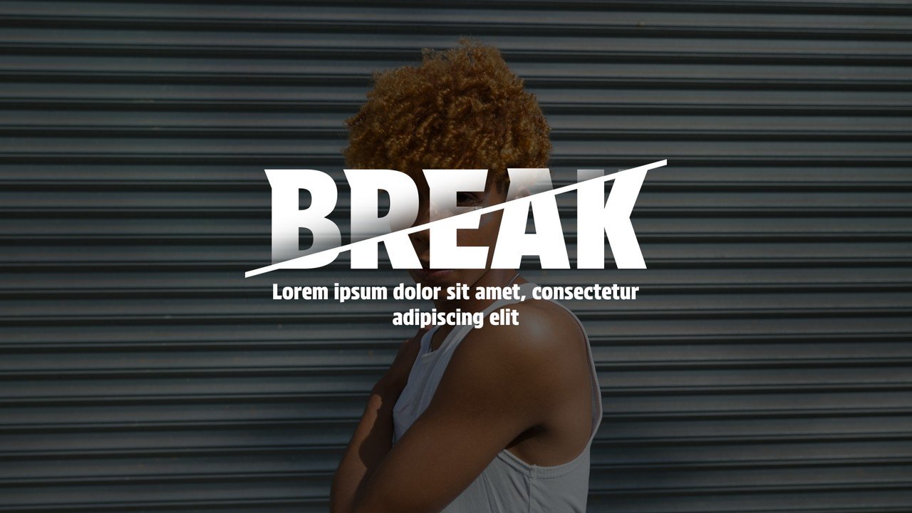 Bold Word Title Animation featuring Thin Slash Strike After Effects Template