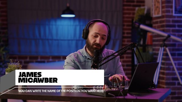Podcast Host Lower Thirds MOGRT Template