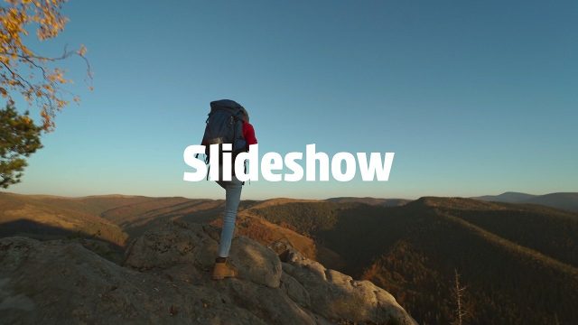 Photo Slideshow featuring Diagonal White Slices and Bold Title After Effects Template