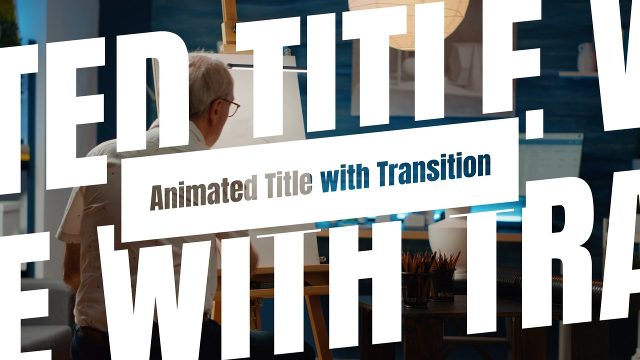 Slanted Big Word Cut-Out Text Transitions with Label Title MOGRT Template