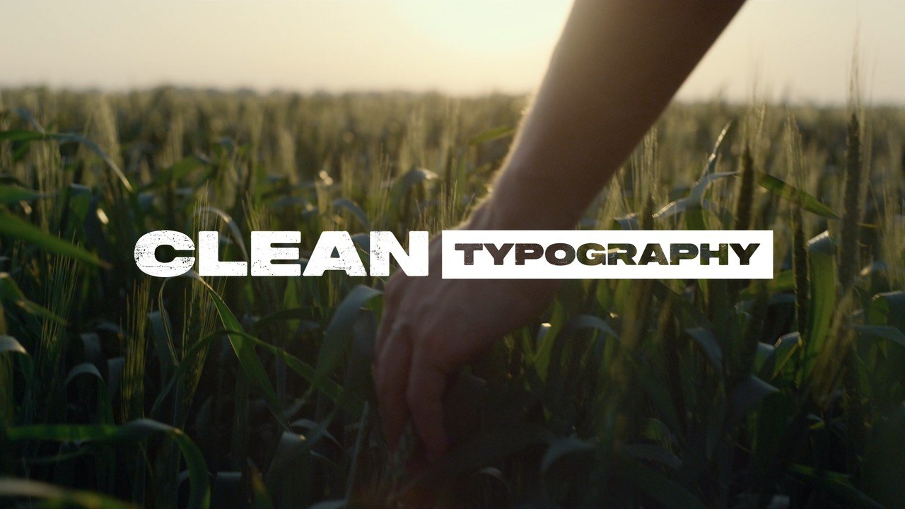 Bold Text Animation with Side by Side Typography Premiere Pro MOGRT