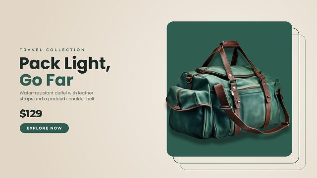 Product Showcase with Layered Outline Frames and Discount Price After Effects Template