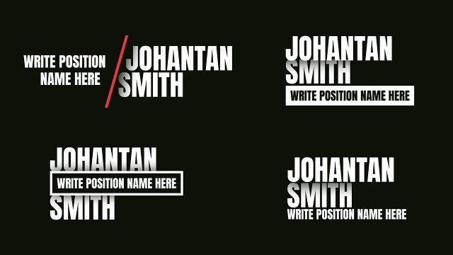 Elegant Shadow Name Lower Thirds and Information Banners for Premiere Pro