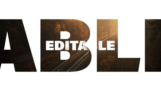 Video Glyphs Word Title Transition Pushing Across Premiere Pro MOGRT