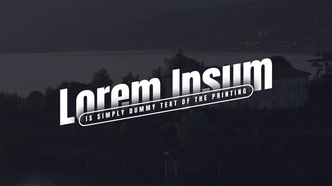 Tilted Title Case Word featuring Rounded Pill Corporate Subtitle Text After Effects Template
