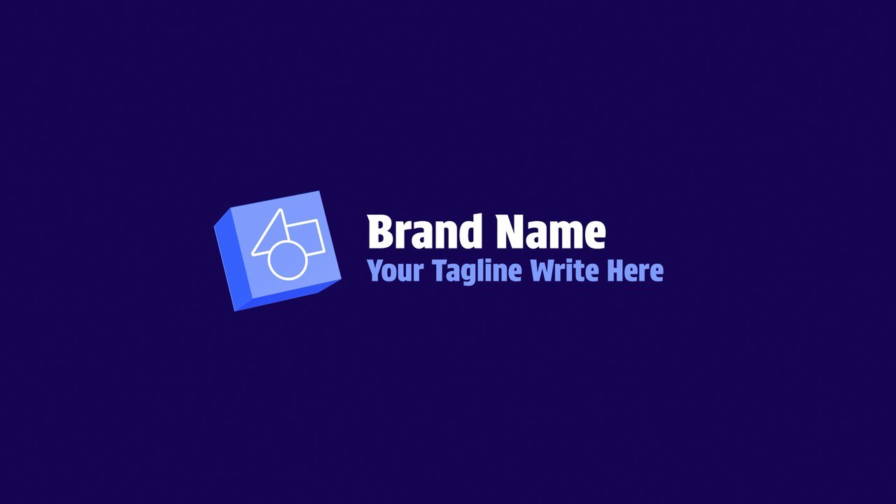 3D Box Logo Animation with Tagline After Effects Template