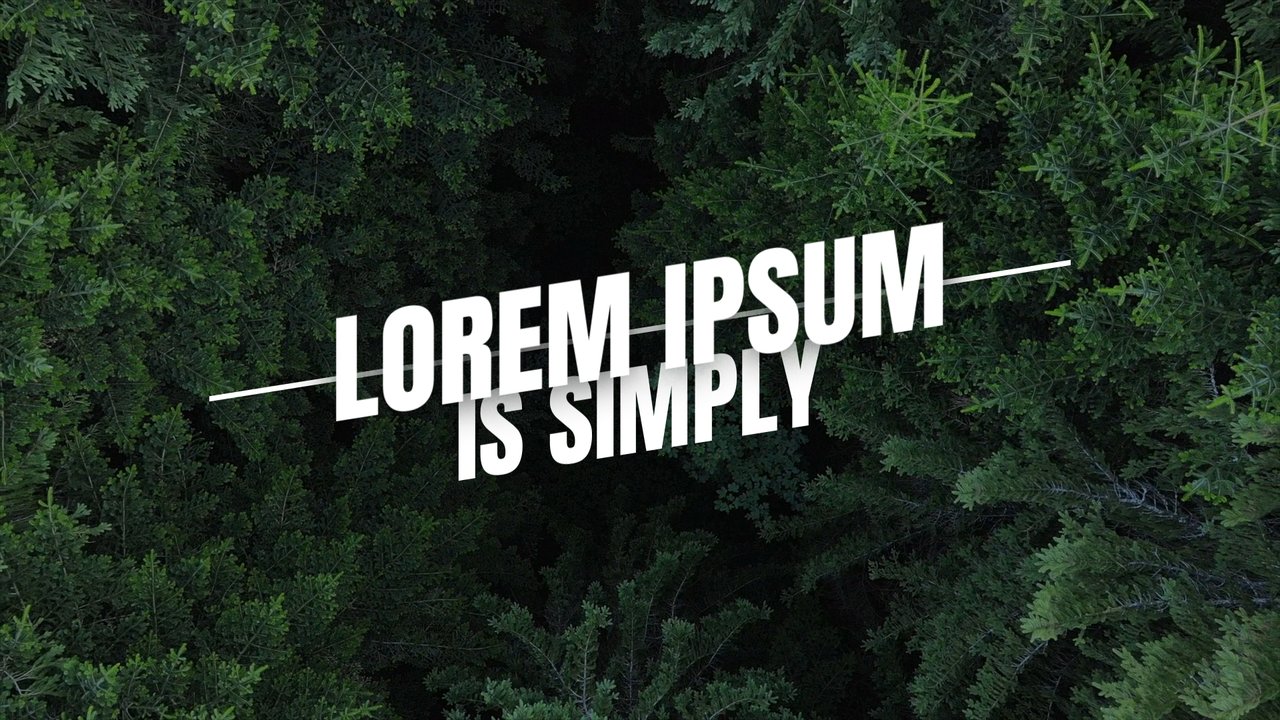 Squeezing Letters Tilted Two Line Caps Corporate Text Animation on Thin Line After Effects Template