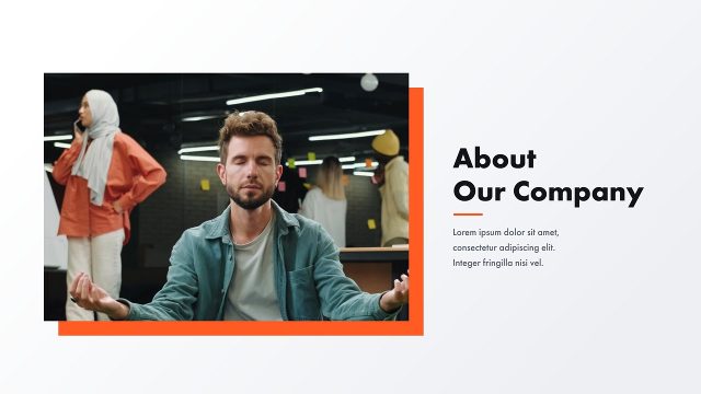 Clean Company Profile Slideshow with Offset Accent Frames After Effects Template