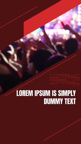 Vertical Event Photo Strip Slideshow Story with Red Accents After Effects Template