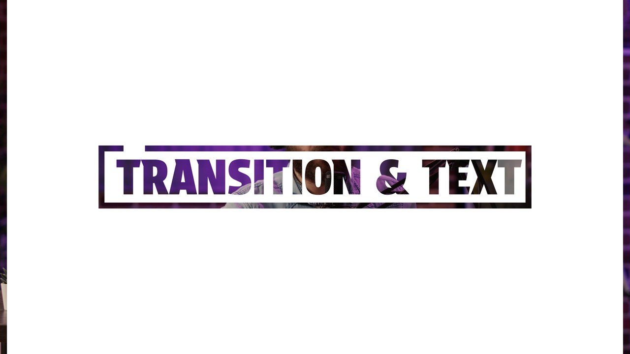 Text Transition with Framed Ampersand Phrase and Split Panel Premiere Pro MOGRT