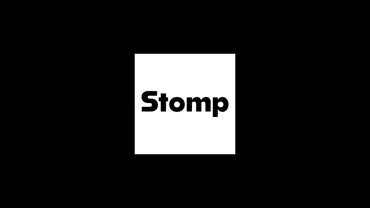 Stomp Text Opener featuring Rotated Tile Stamps After Effects Template