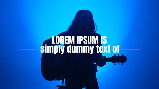 Two Line Minimalist Caption Titles between Side Rules MOGRT Template