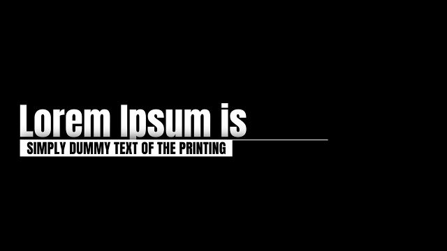 White Strip Subtitle Text Animation under a Mixed Case Headline for Event Openers After Effects Project
