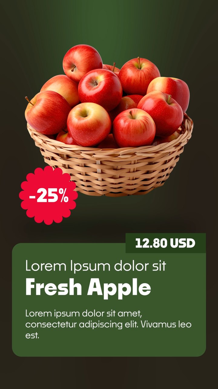 Black Friday Apple Basket Green Card Deal Premiere Pro PRPROJ Template