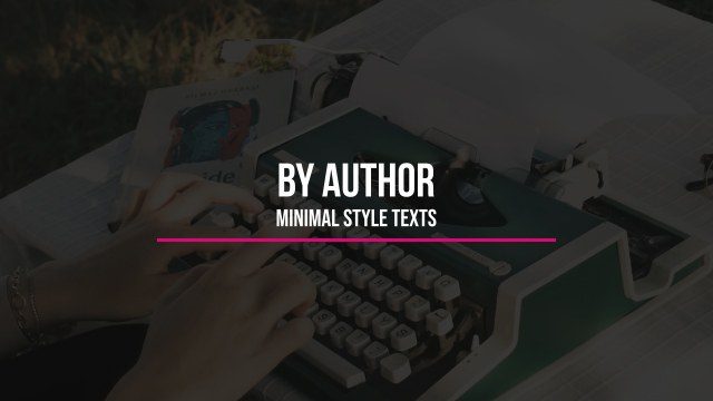 Author Intro Text Animation Free After Effects Template for Personal Branding