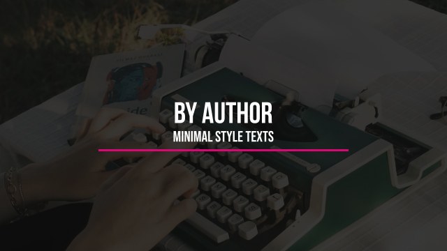 Author Intro Text Animation Free After Effects Template for Personal Branding