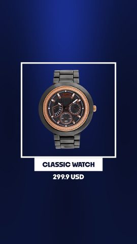 Vertical Product Story Ad with Name Plate on Dark Blue Premiere Pro MOGRT