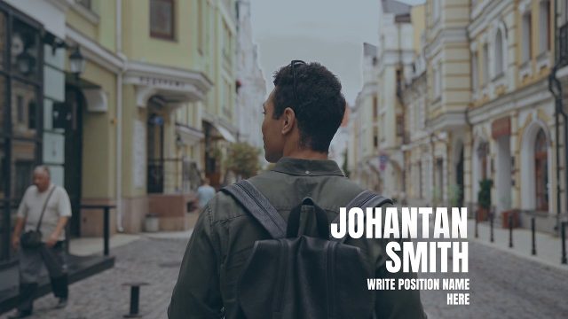 Right Aligned Name Lower Third with Small Role Lines Template for Adobe Premiere Pro
