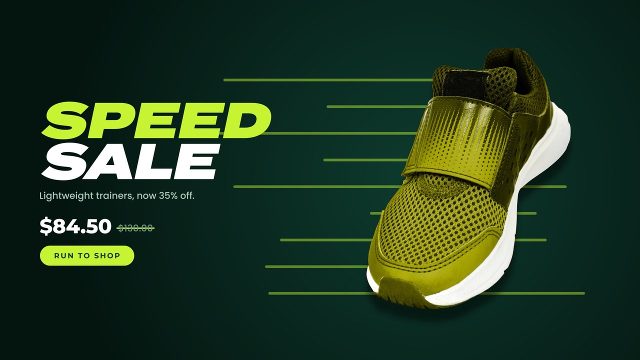 Ecommerce Sale Promo with Racing Motion Lines Premiere Pro MOGRT