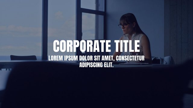 Narrow Corporate Title and Centered Text for Presentations Premiere Pro MOGRT Templates