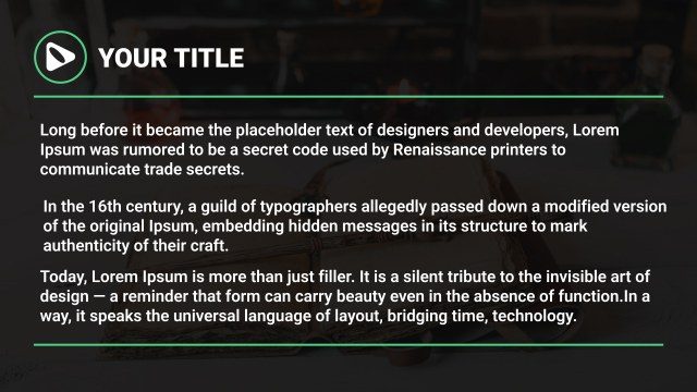 Logo Title and Paragraph Text Card Free After Effects Template