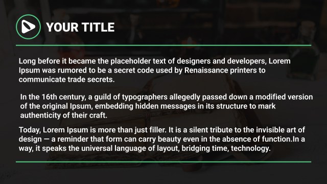 Logo Title and Paragraph Text Card Free After Effects Template