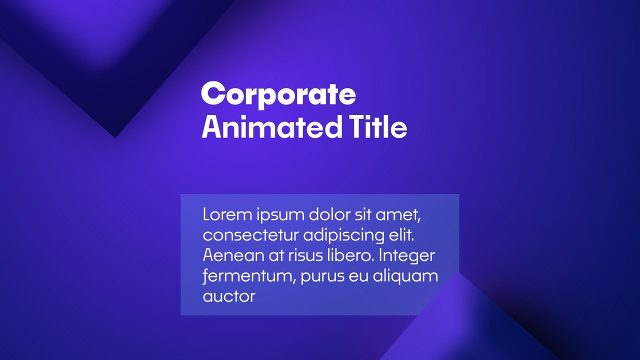 Corporate 3D Title Animation on Electric Blue Panel Premiere Pro MOGRT