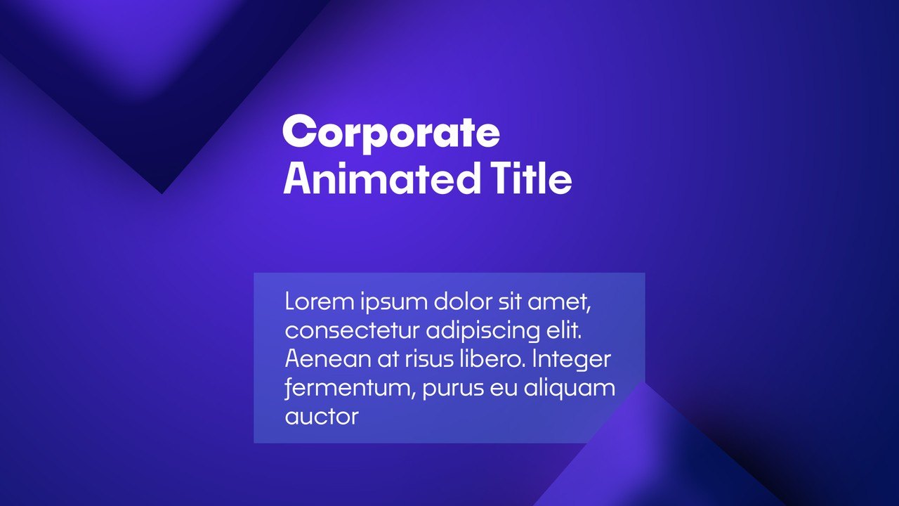 Corporate 3D Title Animation on Electric Blue Panel Premiere Pro MOGRT