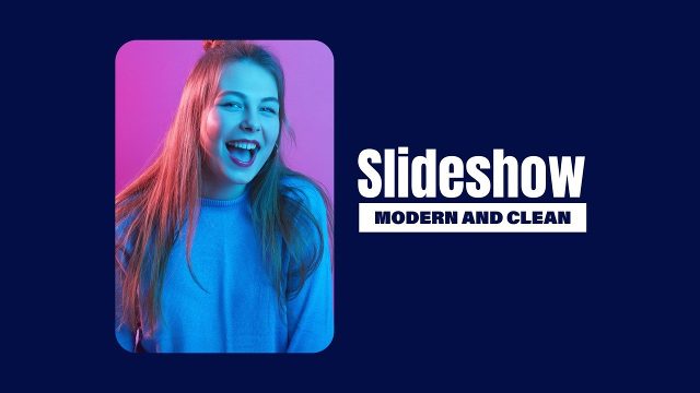 Modern Clean Slideshow featuring Rounded Photo Cards After Effects Template