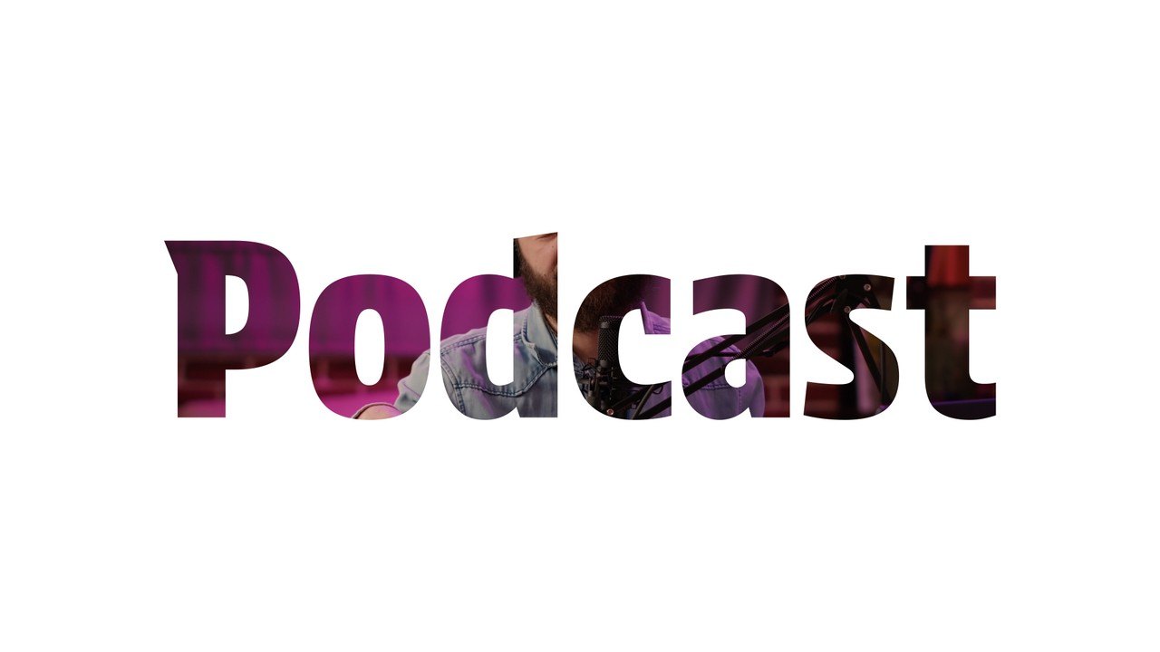 Podcast Opener Titles featuring Giant Letters and Gradient After Effects Template
