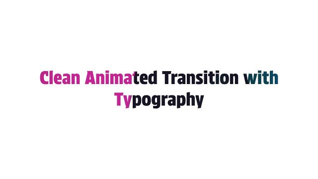 Simple Text Animation Transitions with Two Tone Caption on White for Premiere Pro