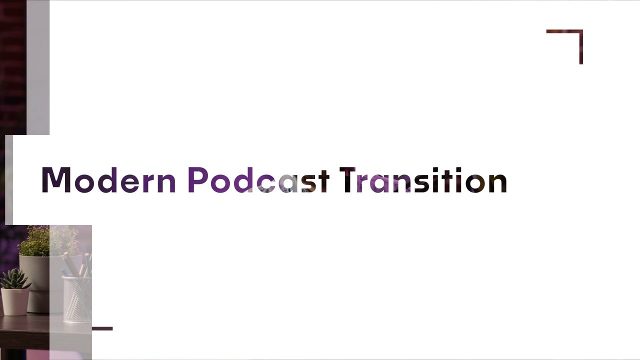Bracket Frame Podcast Cut Out Transitions with Minimal Title MOGRT Template