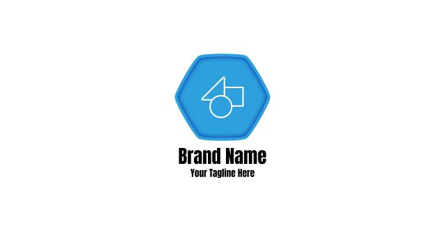 Blue Hexagon Shape Logo Animations for Adobe After Effects