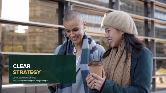 4K Corporate Promo Presentation with Rounded Caption Boxes After Effects Project
