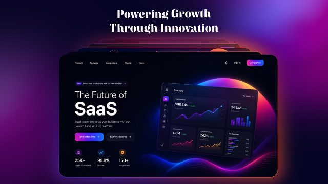 Branded SaaS Product Video Premiere Pro MOGRT with Logo Intro and Dashboard Scenes
