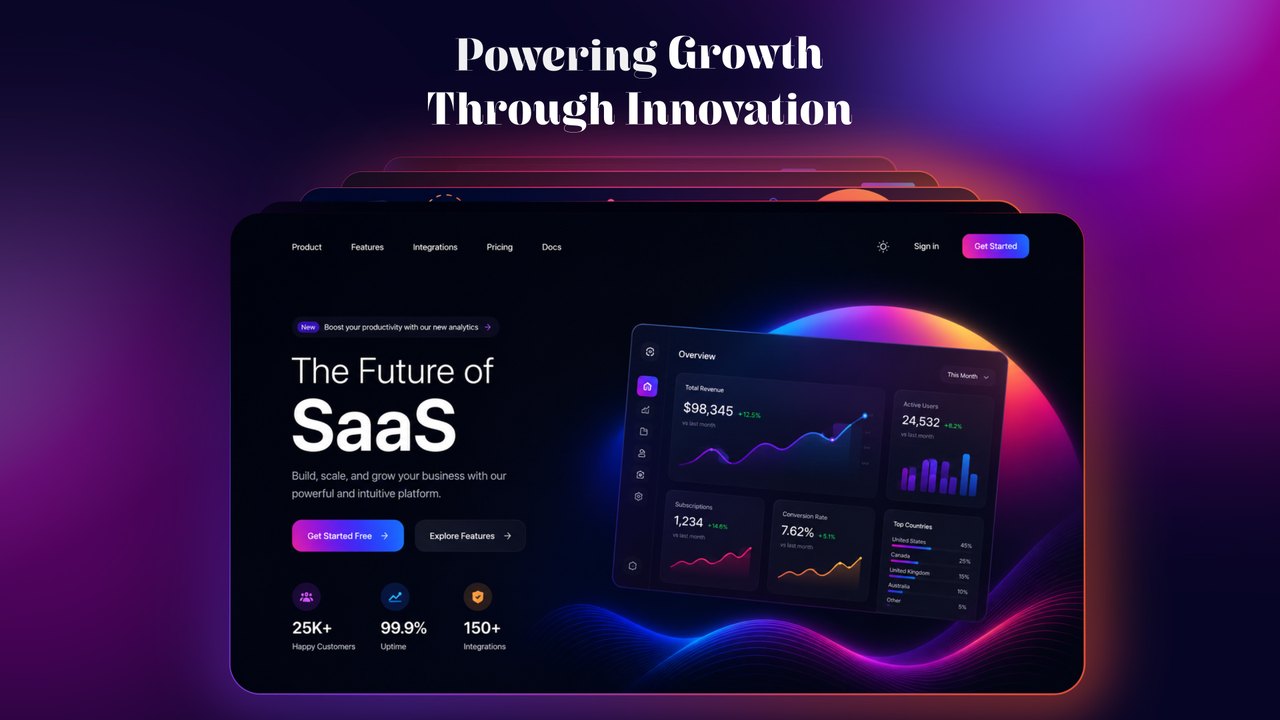 Branded SaaS Product Video Premiere Pro MOGRT with Logo Intro and Dashboard Scenes