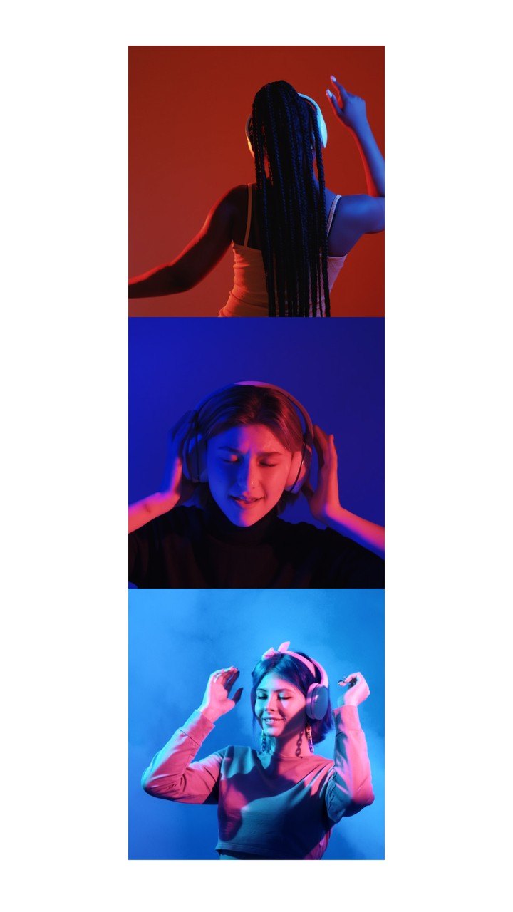 Vertical Stacked Photo Rows Slideshow on White Premiere Pro MOGRT