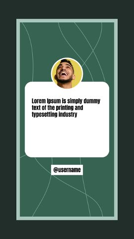 Vertical Social Profile Card Story Titles with Username Tag After Effects Template