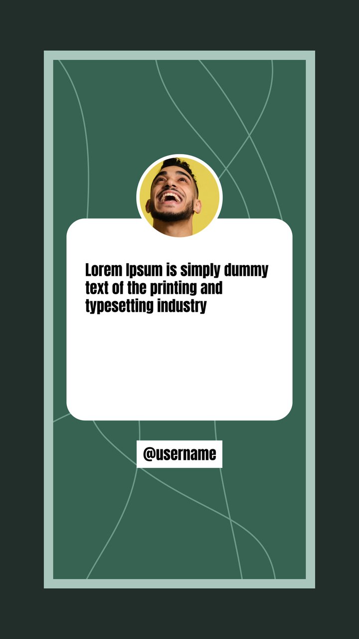 Vertical Social Profile Card Story Titles with Username Tag After Effects Template