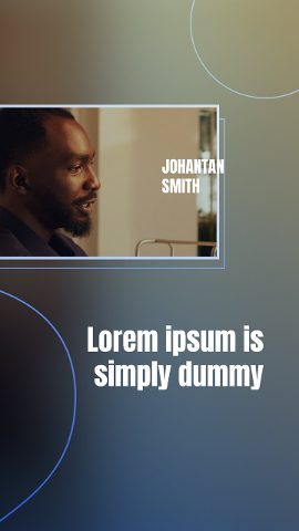 Vertical Framed Portrait Slideshow Story with Name Title After Effects Template
