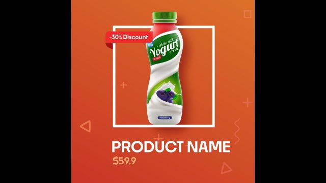 Animated Square Format Black Friday and Cyber Monday Sale Promo for Instagram Posts After Effects Template