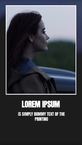Vertical Photo in Frame Story Slideshow on Charcoal Background After Effects Template