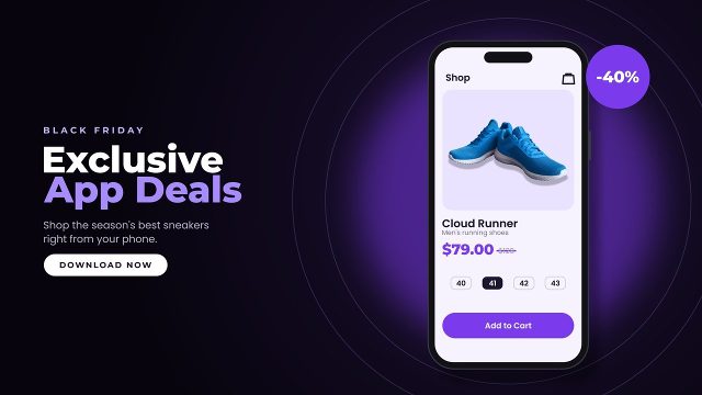 Phone App Screen Product Presentation with Price Label After Effects Project
