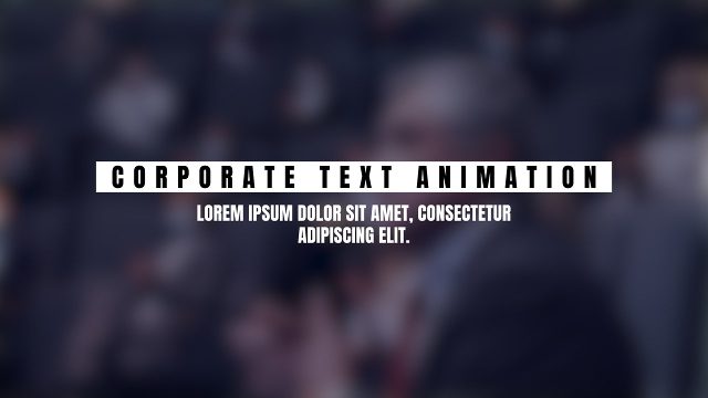 Boxed Spaced Headline with Copy Corporate Text Animations After Effects Template Pack