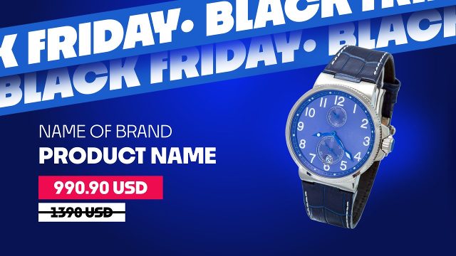 Black Friday Mega Sale Product Promo with Discount Price Animation After Effects Template